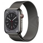 Apple Watch series 8 Graphite Stainless Steel Case with Milanese Loop 45mm GPS + Cellular