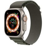 Apple Watch Ultra Titanium Case with Green Alpine Loop GPS + Cellular 49mm MQFY3
