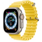 Apple Watch Ultra Titanium Case with Yellow Ocean Band GPS + Cellular 49mm