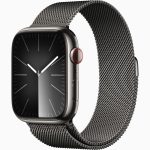 Apple Watch series 9 Graphite Stainless Steel Case with Milanese Loop 45mm GPS + Cellular