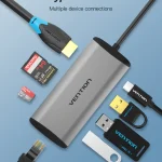 Vention Type-C to HDMI/USB3.0*3/RJ45/TF/SD/PD Converter | CNDBH