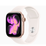Apple Watch Series 11 GPS, 42mm/46mm Rose Gold Aluminum Case with Light Blush Sport Band -