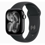 Apple Watch Series 11 GPS, 42mm/46mm Jet Black Aluminum Case with Black Sport Band