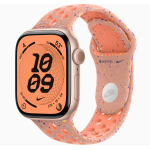 Apple Watch Series 11 GPS, 42mm/46mm Rose Gold Aluminum Case with Alpenglow Pink Nike Sport Band