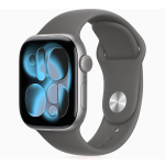 Apple Watch Series 11 GPS, 42mm/46mm Space Gray Aluminum Case with Stone Gray Sport Band
