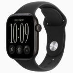 Apple Watch Series 12 GPS, 42mm/46mm Black Aluminum Case with Black Sport Band