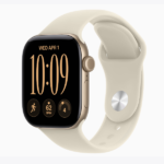 Apple Watch Series 12 GPS, 42mm/46mm Light Gold Aluminum Case with Sand Sport Band