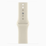 Apple Watch Series 12 GPS, 42mm/46mm Light Gold Aluminum Case with Sand Sport Band - Image 3