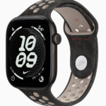 Apple Watch Series 12 GPS, 46mm/42mm Black Aluminum Case with After Dark Black Nike Sport Band