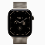 Apple Watch Series 12 GPS + Cellular, 42mm/46mm Natural Titanium Case with Natural Milanese Loop - Image 2
