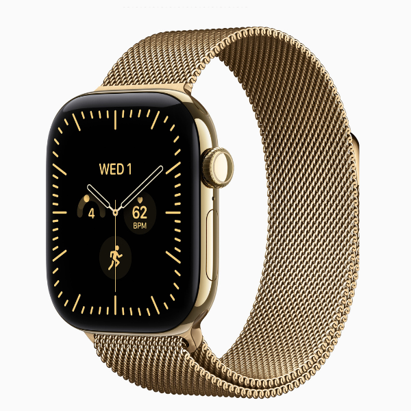 Apple Watch Series 12 GPS + Cellular, 42mm Radiant Gold Titanium Case with Radiant Gold Milanese Loop-1 Apple Watch Series 12 GPS + Cellular, 42mm/46mm Radiant Gold Titanium Case with Radiant Gold Milanese Loop - Image 1