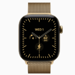 Apple Watch Series 12 GPS + Cellular, 42mm/46mm Radiant Gold Titanium Case with Radiant Gold Milanese Loop - Image 2