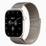 Apple Watch Series 12 GPS + Cellular, 46mm/42mm Pearl White Ceramic Case with Natural Milanese Loop