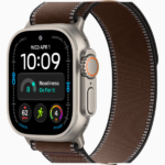 Apple Watch Ultra 4 GPS + Cellular, 49mm Black Titanium Case / Natural Titanium Case with Dark Umber Trail Loop - Image 2