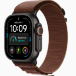 Apple Watch Ultra 4 GPS + Cellular, 49mm Black Titanium Case / Natural Titanium with Burgundy Alpine Loop
