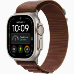 Apple Watch Ultra 4 GPS + Cellular, 49mm Black Titanium Case / Natural Titanium with Burgundy Alpine Loop - Image 2