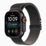 Apple Watch Ultra 4 GPS + Cellular, 49mm Black Titanium Case / Natural Titanium Case with Titanium Milanese Loop